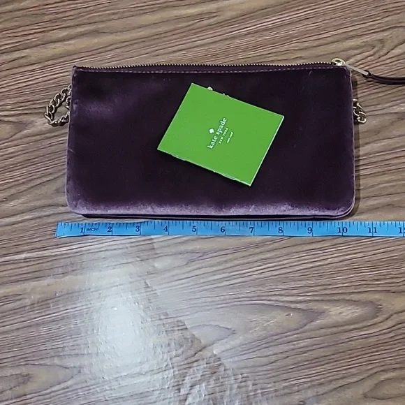 Kate Spade 💎Purple Velvet Clutch - Picture 7 of 10